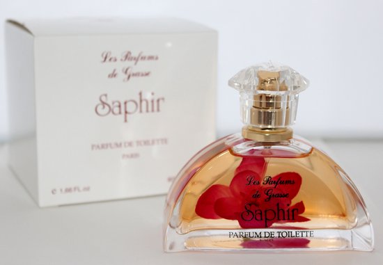 CADEAU TIP - Luxe Franse Eau de Parfum - Saphir -een heerlijke geur - met Indiaanse Tuber Roos en - Koriander - Wit Sandelhout (ruikt gehele dag)