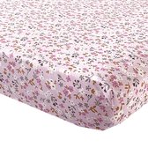 BINK Bedding Hoeslaken Fleur Roze Wieg/Kinderwagen 40 x 80 cm