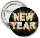 6X Button New Year - button - oud&nieuw - jaarwisseling - 2023 - feestdagen