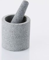 Mortier de granit avec pilon - à moitié poli