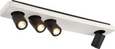 Plafondlamp LED design zwart wit richtbaar GU10 4x4,5W 650mm breed