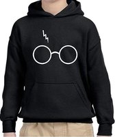 Hoodie sweater | Harry Potter inspired | Bril | Maat 116 (5-6jaar)