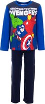 Pyjama Marvel Avengers - blauw - zwart - 128 cm - 8 jaar