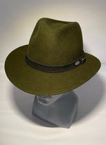 Hoed- Fedora- wol 100% - LUCKY- Haunting green-L-59cm