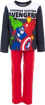 Pyjama Marvel Avengers - grijs - rood - 116 cm - 6 jaar