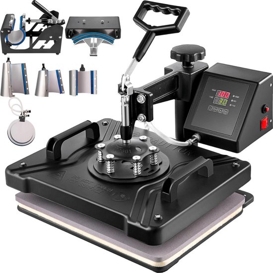 Vitafa Transferpers - Hittepers - Heat press machine - 8 in 1 Professionele Heat Press - Snijplotter - Digitaal LCD Display