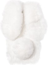 Casies Bunny telefoonhoesje - Geschikt voor Samsung Galaxy A10 / M10 - Wit - konijnen hoesje soft case - Pluche / Fluffy