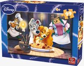 Disney Lady en de Vagebond Puzzel - Donkerblauw - Karton - Legpuzzel - 99 Stukjes - 33 x 22 cm - 5+