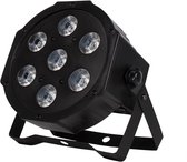 Illume® LED Par Lamp 7 Stuks 18W - Lampen - Verlichting - Podiumverlichting - Discolicht - Voor DJ - RGBWA + UV Kleuren - Zwart