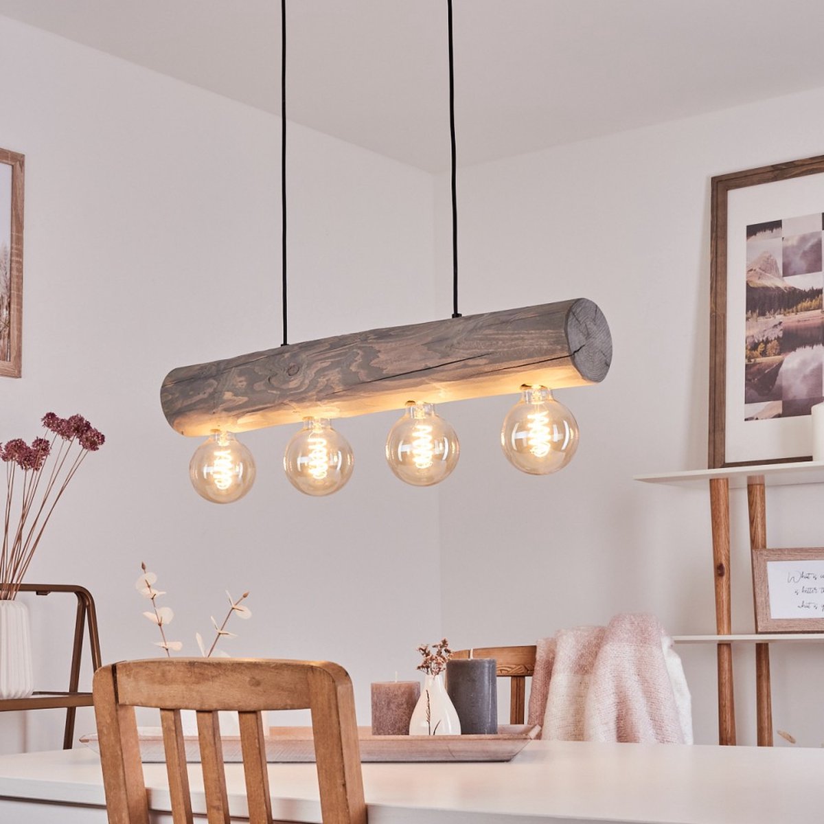 Belanian.nl - vintge Scandinavisch Boho-stijl E27 fitting,hanglamp zwart, grijs, 4-lichtbronnen ,Industrieel, modern, retro voor Eetkamer, keuken, slaapkamer, woonkamer