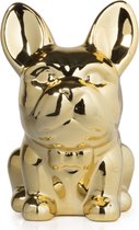 Spaarpot Franse Bulldog Hond - goud - 17 x 15 x 12 cm