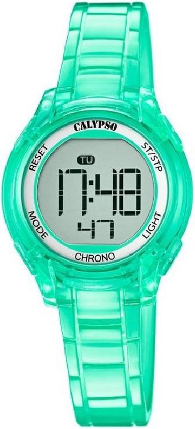 Calypso Horloge Enfant Numérique – Boîtier Coloré, Bracelet Blanc, Résistante 10 ATM – Montre Fun Et Robuste Pour Kids