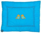 Jollein - Little Naturals - Organic Birdy Boxkleed - Turquoise / Oranje