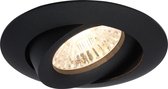 LED Spot Set - Pragmi Uranio Pro - GU10 Fitting - Inbouw Rond - Mat Zwart - Kantelbaar - Ø82mm - Philips - CorePro 827 36D - 5W - Warm Wit 2700K - Dimbaar - BES LED