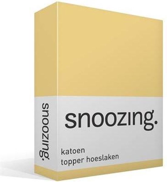 Snoozing - Katoen - Topper - Hoeslaken - Lits-jumeaux - 160x200 cm - Geel