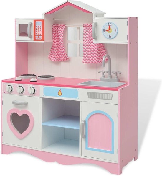 Speelkeuken (INCL kleurboek) Roze voor Kinderen - Speelgoedkeuken - Kinder  keuken | bol.com