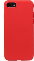ADEL Siliconen Back Cover Hoesje Geschikt voor iPhone 8 Plus/ 7 Plus - Rood