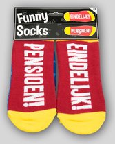 Funny sokken -  eindelijk pensioen - One size