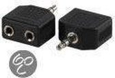Plug koptelefoonsplitter 2x 3,5mm female 3,5mm male DKT-C012