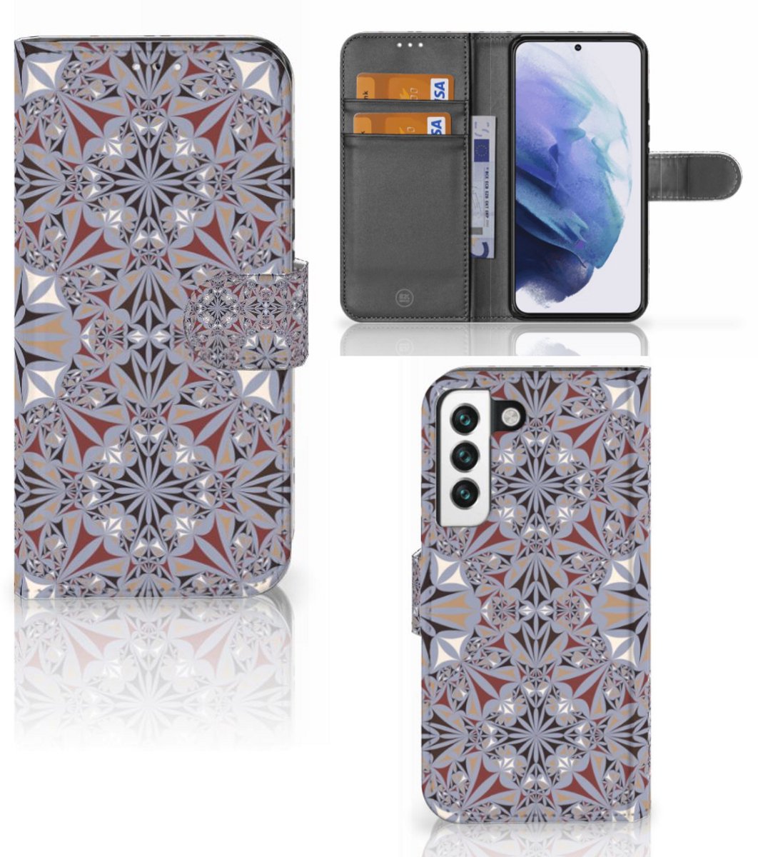 Samsung Galaxy S22 Bookcase Flower Tiles