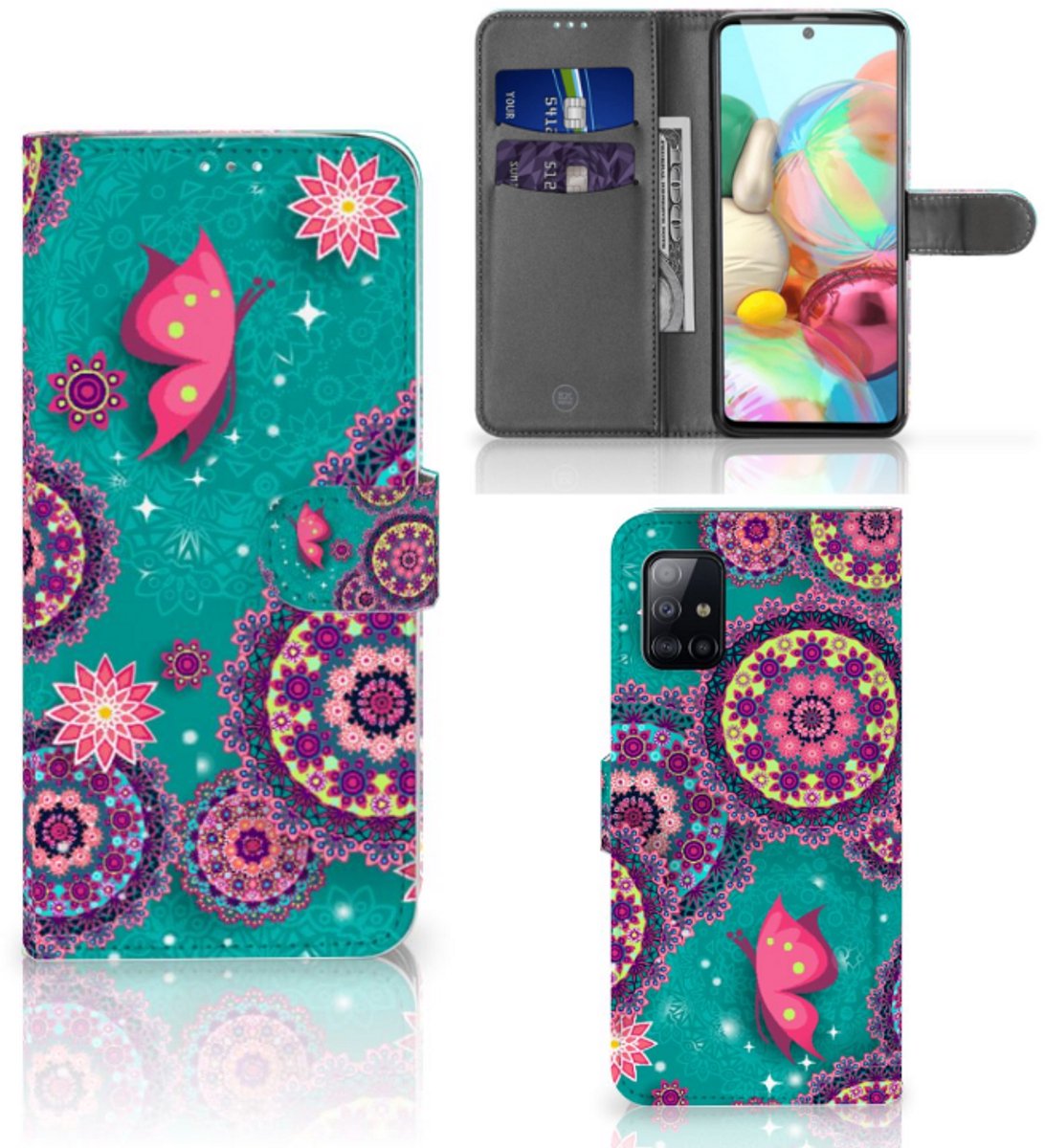 Samsung Galaxy A71 Hoesje Cirkels en Vlinders