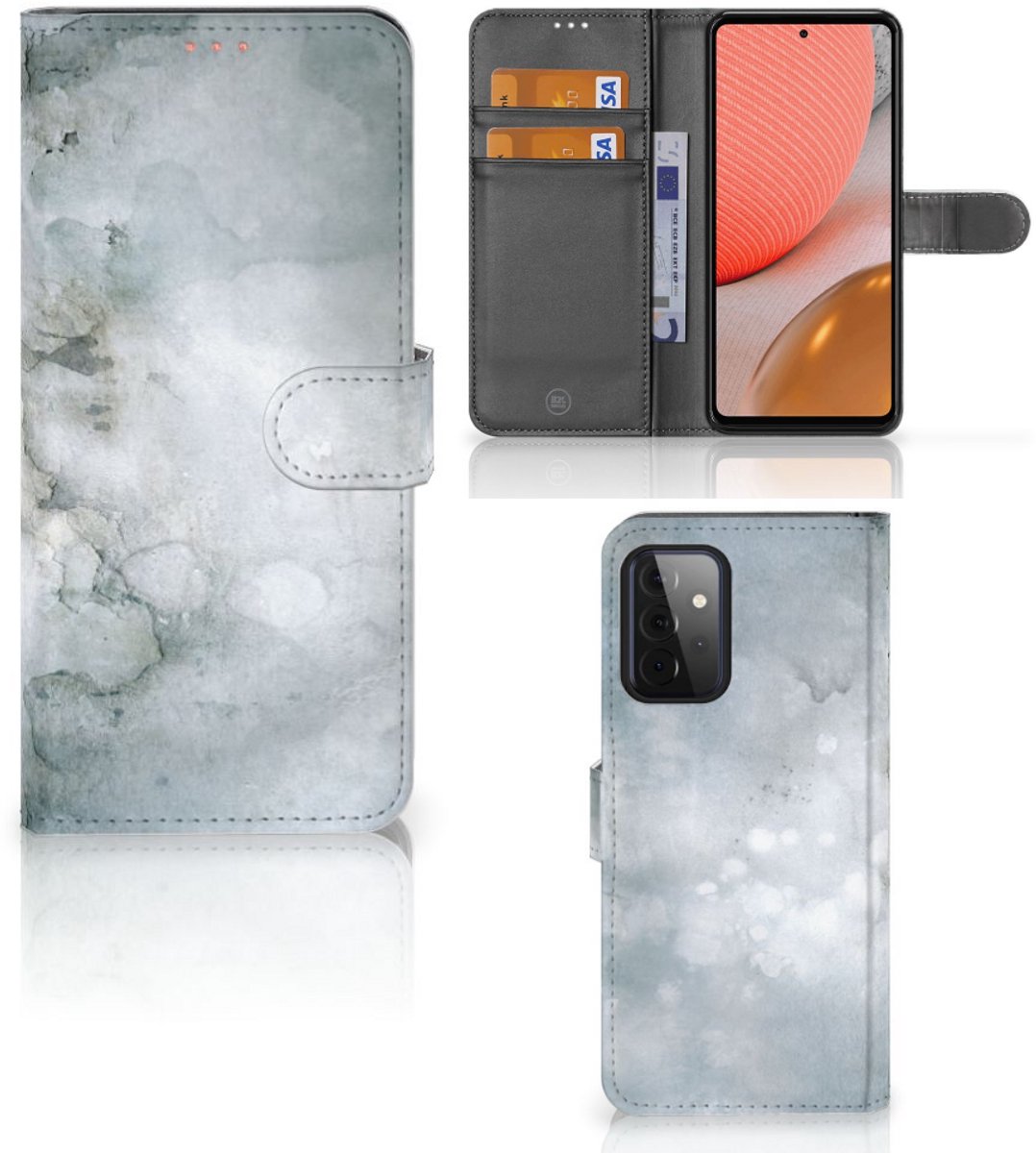 Hoesje Samsung Galaxy A72 Painting Grey