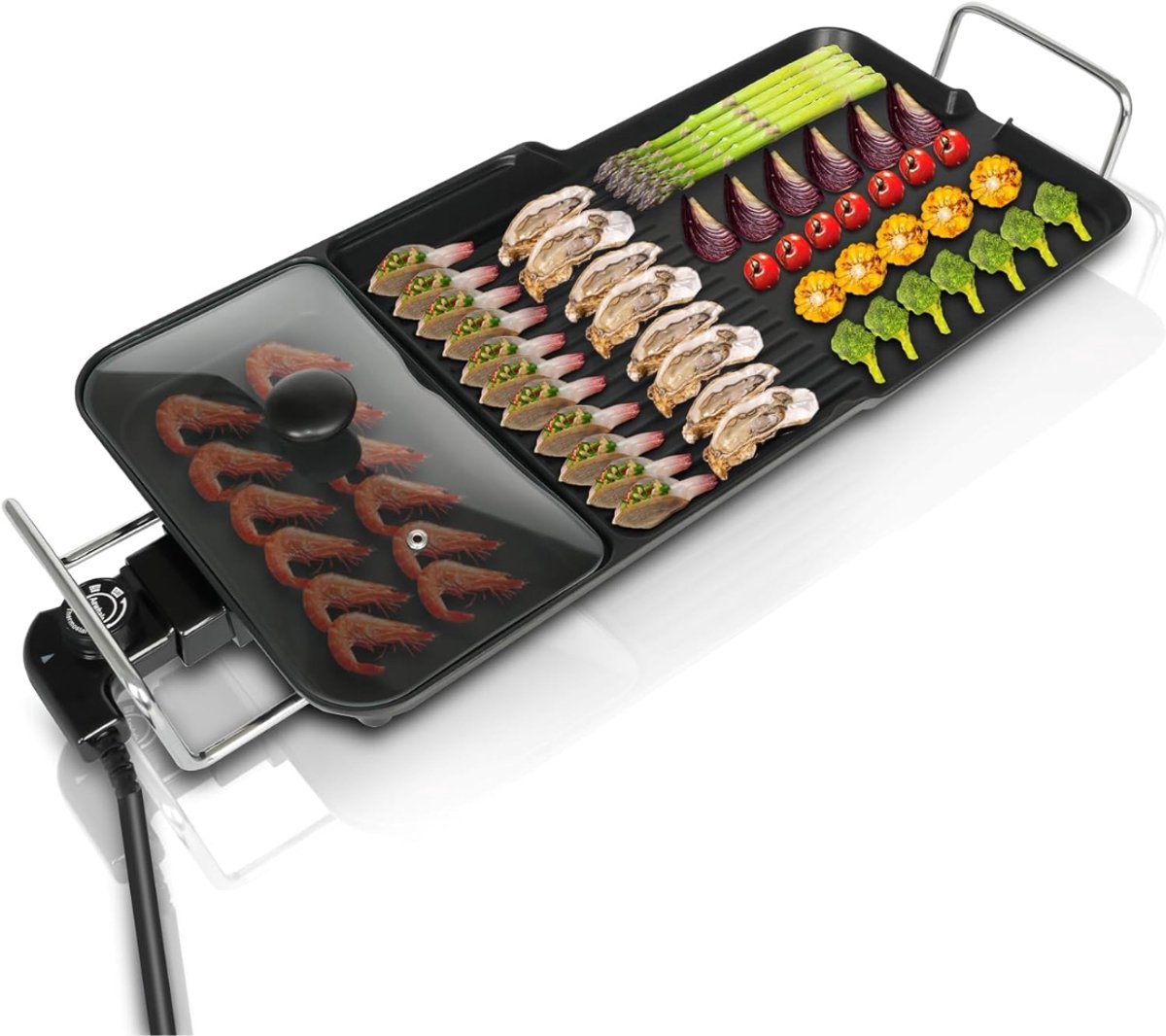 DYNA® Gourmetstel 4 personen - Gourmetstellen - Gourmet - Zwart -71cm x 12cm x 32cm – foto 4