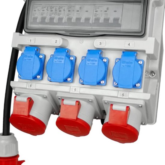 Current Distributor Socket Power Distributor with Ball Sockets for Construction, 4x230V, 2x16A ...