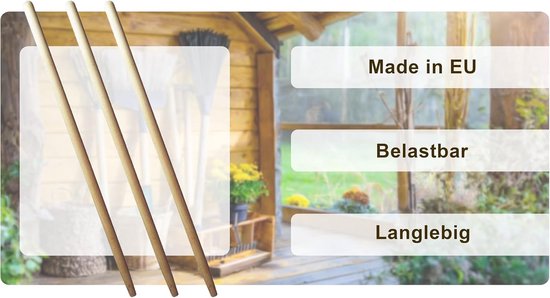 Gereedschapsstelen Set van 3 - Houtsteel Ø 28 mm, 110 cm — afbeelding 2