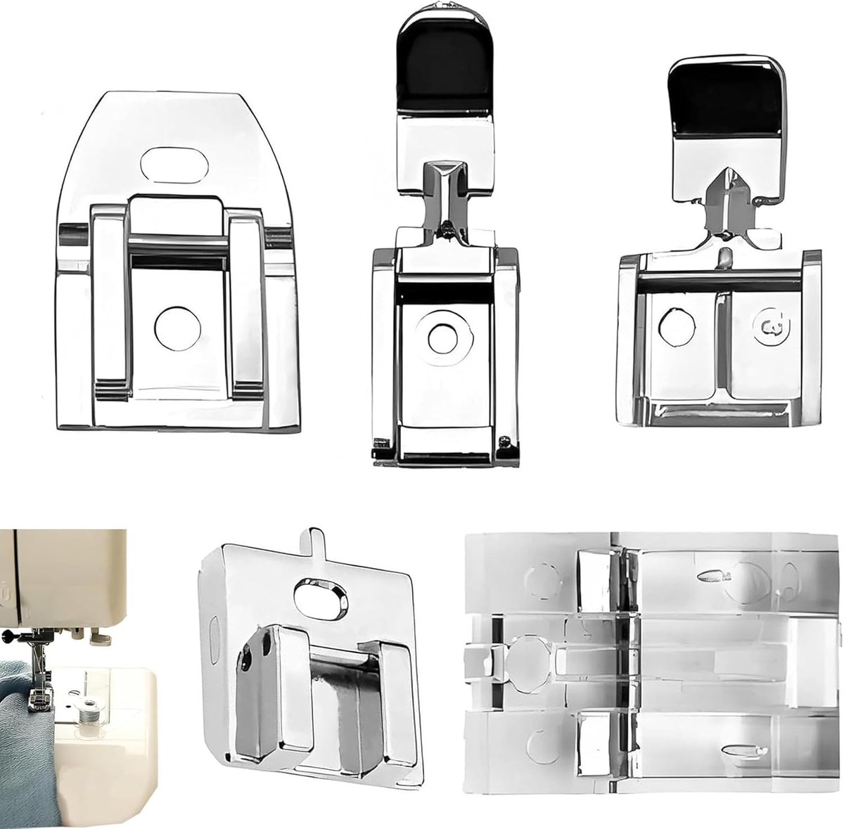 Naaimachinevoetenset - 5 Stuks voor Ritssluitingen, Compatibel met Diverse Naaimachines