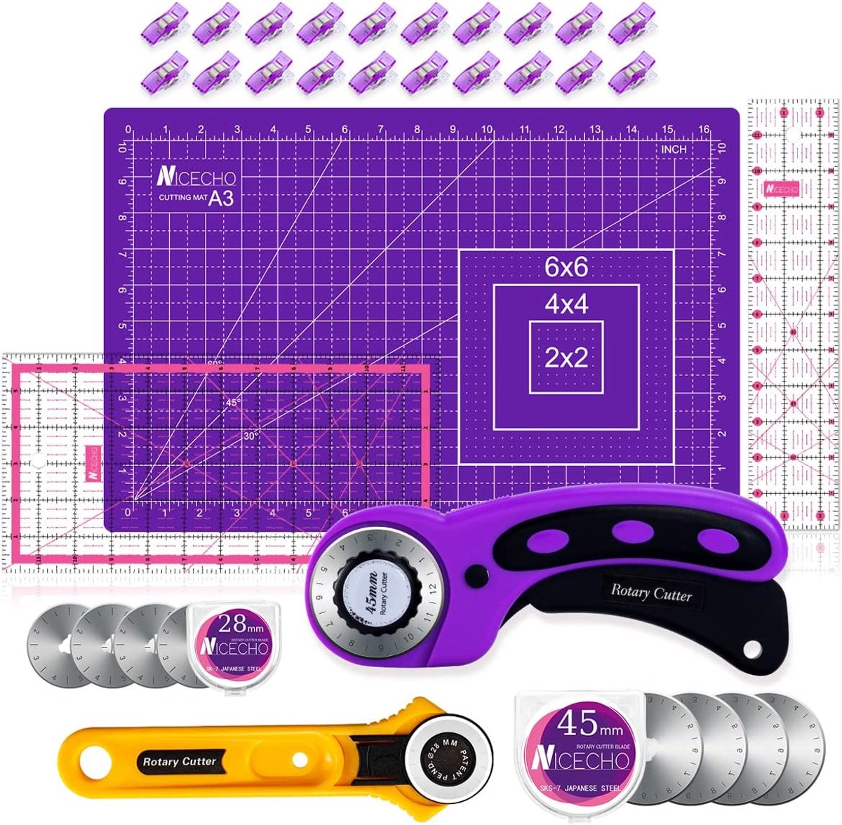 Rotary Cutter Set voor Quilting en Stoffen
