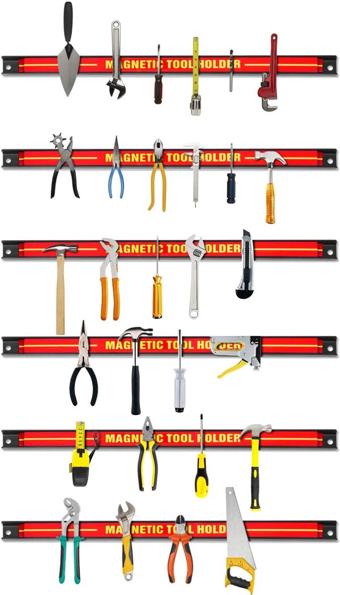 Magnetische Gereedschapshouder - 46 cm, 13 kg Draagkracht - 6 Stuks