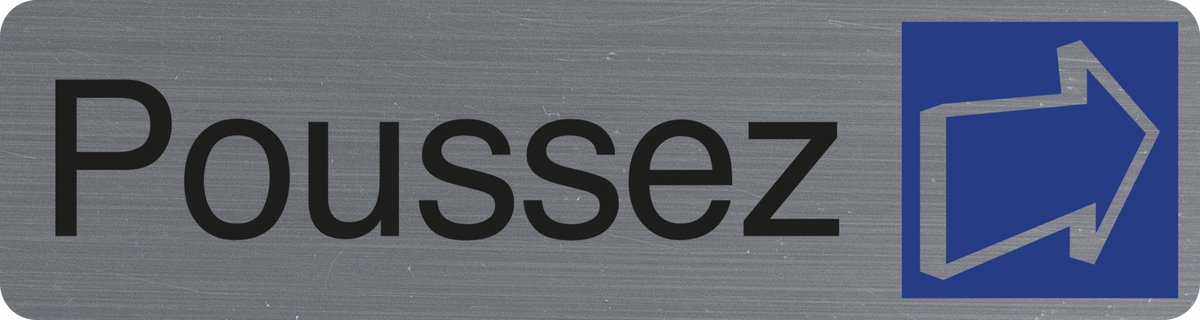 Exacompta 67155E Plaque adhésive Poussez FR