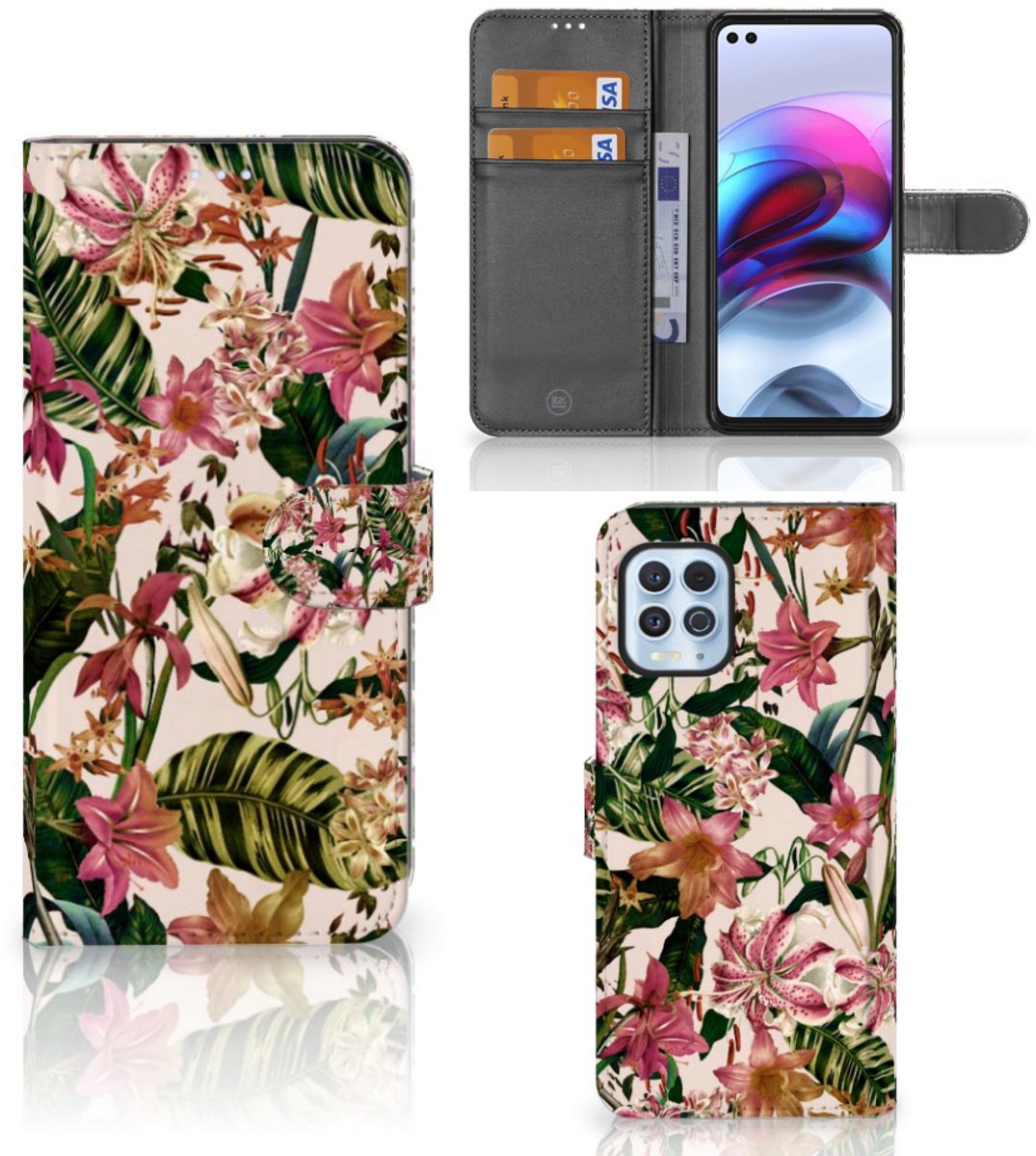 Motorola Moto G100 Hoesje Flowers