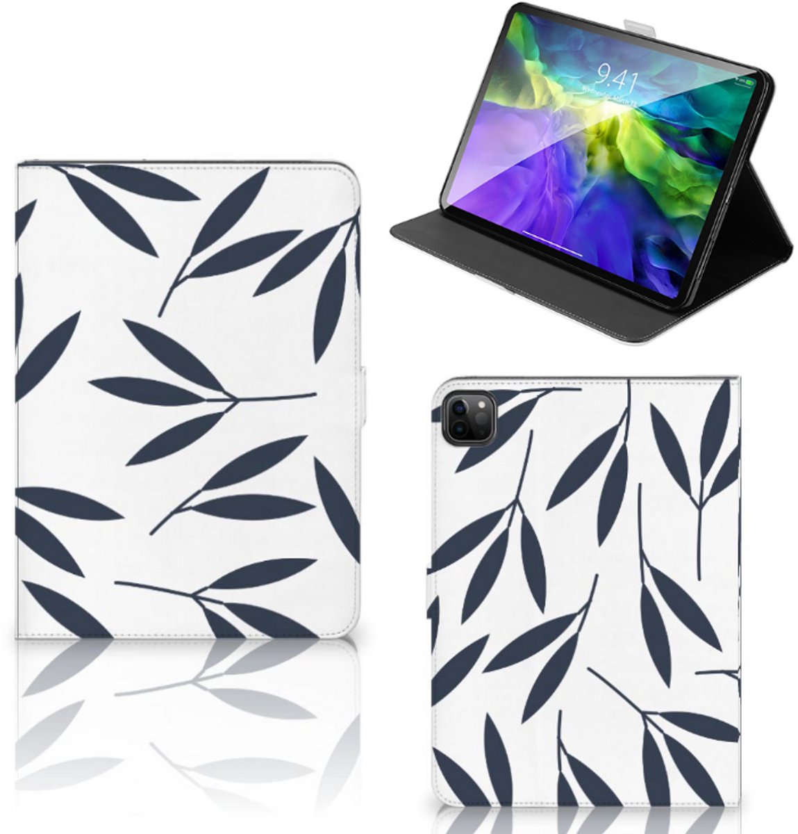 iPad Pro 11 2020/2021/2022 Tablet Cover Leaves Blue