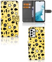 Téléphone Portable Couverture Standing pour Samsung Galaxy A23 Coque Punk Jaune