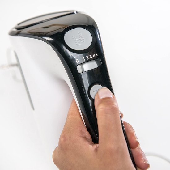 Standmixer voor Bakwaren - 500 W, 5 Snelheden met Turbofunctie, 2 Roerstaafjes voor Kneed- en Mixfuncties, Wit/Zwart van Merkloos — afbeelding 4
