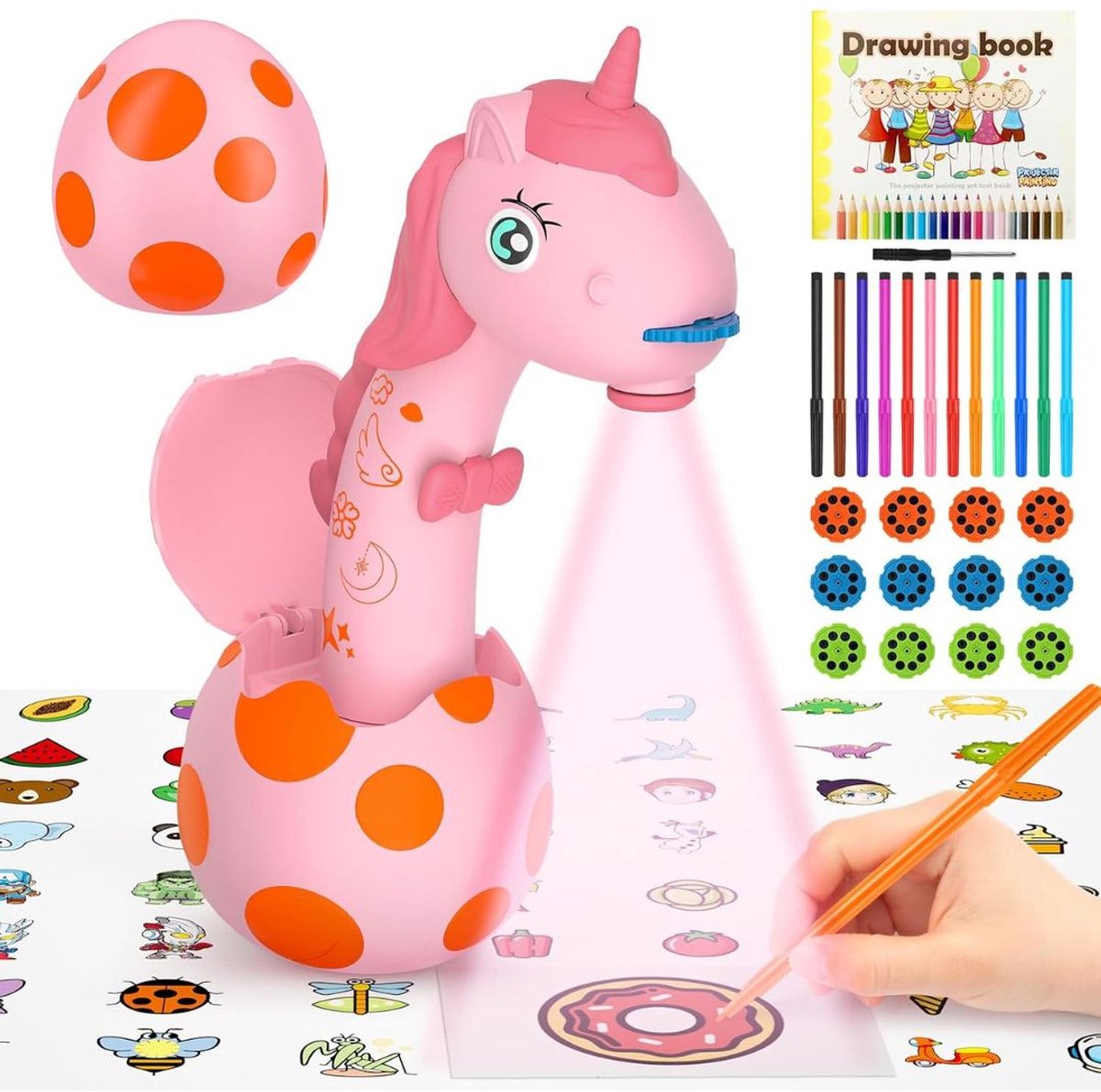 DYNA® Tekenprojector - Tekenprojector Kinder -Tekenprojector - Roze - 21cm x 17cm x 12cm