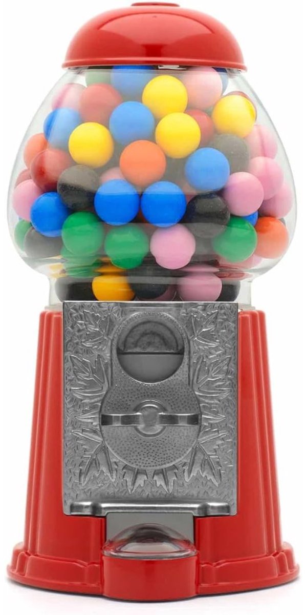 DnA® Kauwgomballen Automaat - Snoepdispenser - Gumball Machine - Snoepmachine - Snoepautomaat - Rood - 13cm x 12cm x 23cm