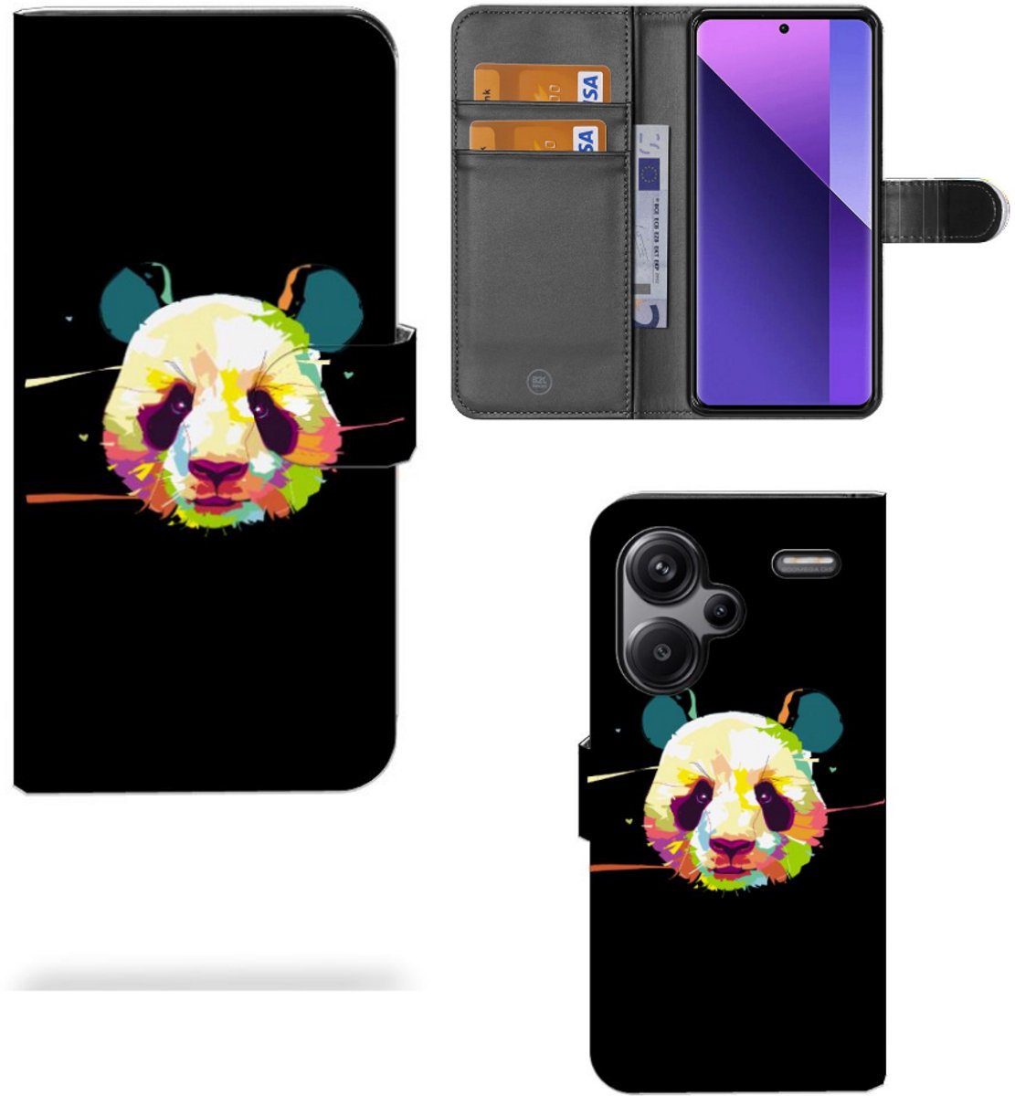 Xiaomi Redmi Note 13 Pro Plus Leuk Hoesje Panda Color