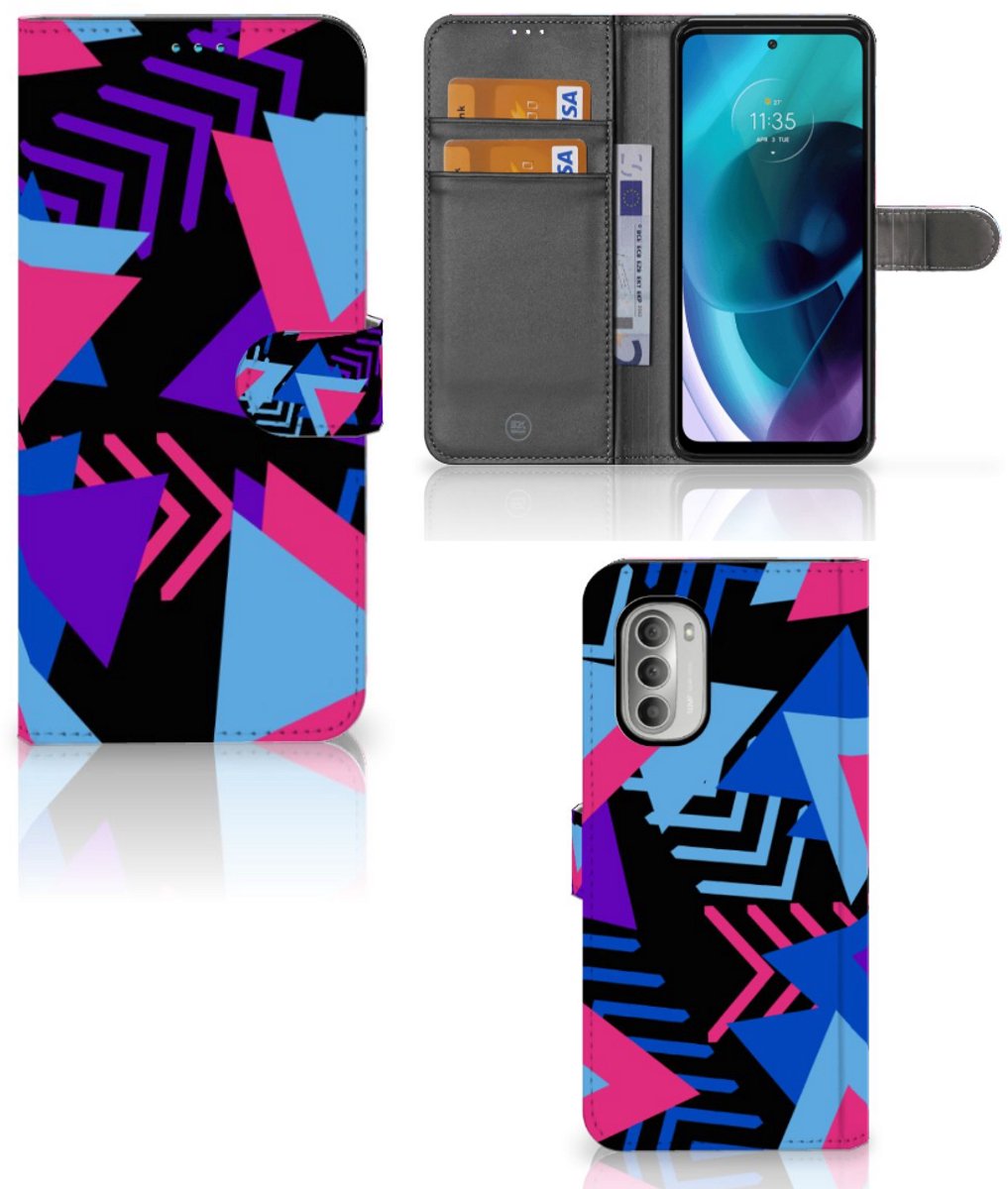 Motorola Moto G51 5G Book Case Funky Triangle
