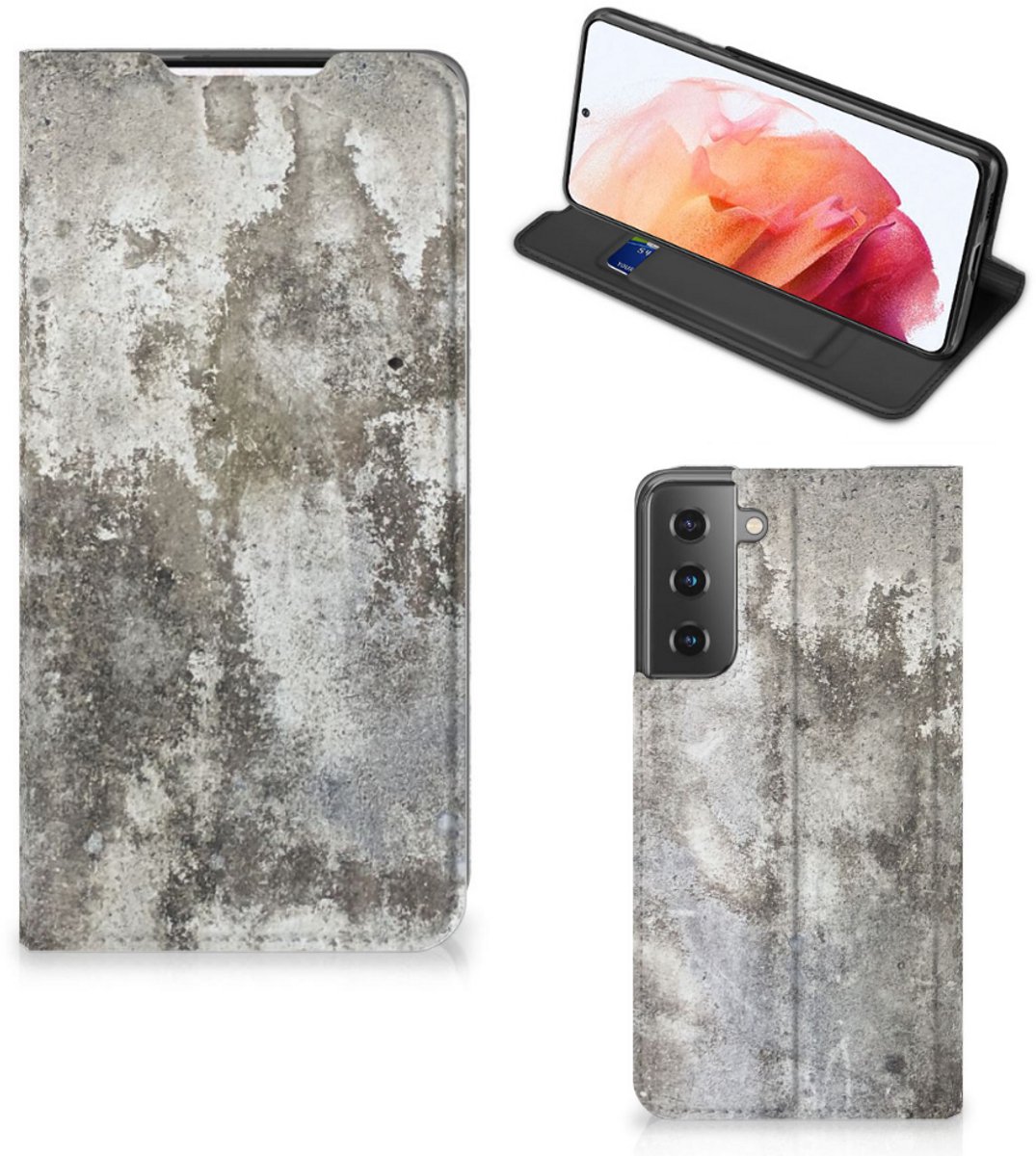 Samsung Galaxy S21 Standcase Beton Print