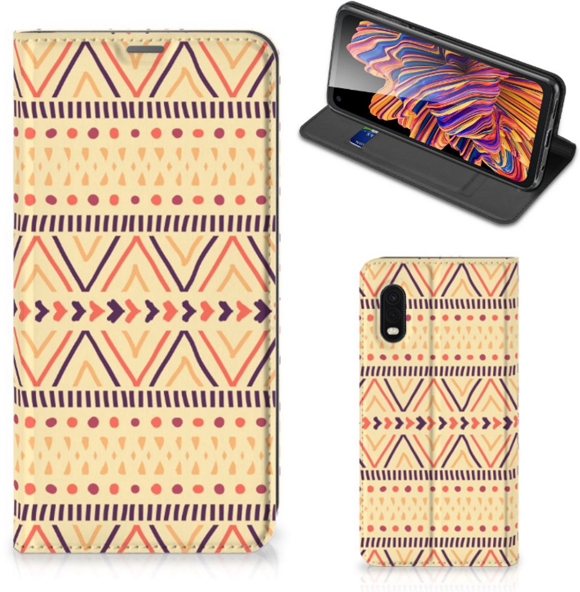 Samsung Xcover Pro Hoesje met Magneet Aztec Yellow