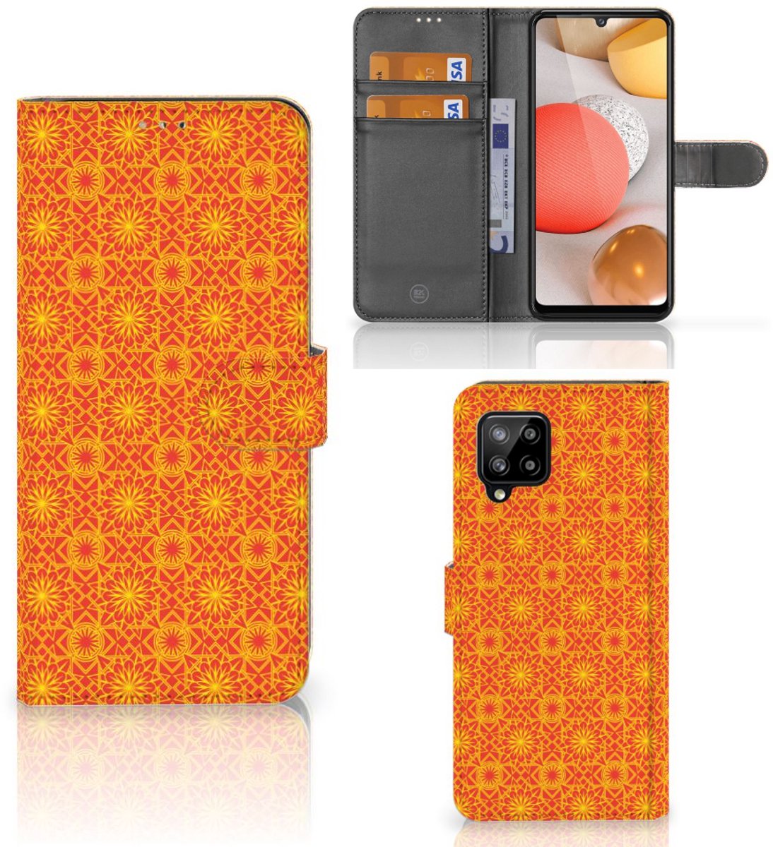 Samsung Galaxy A42 5G Telefoon Hoesje Batik Oranje