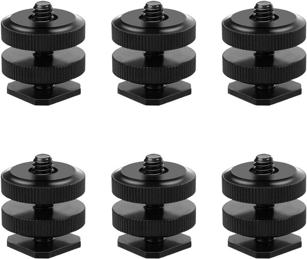 6 Stuks Hot Shoe Mount naar 1/4"-20 Statief Schroef Adapter