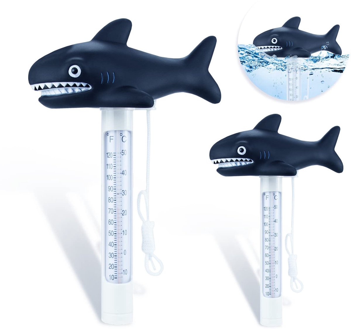 2 Stuks Thermometers voor Zwembaden en Vijvers met Lange String - Snelle en Nauwkeurige Temperatuuraflezingen
