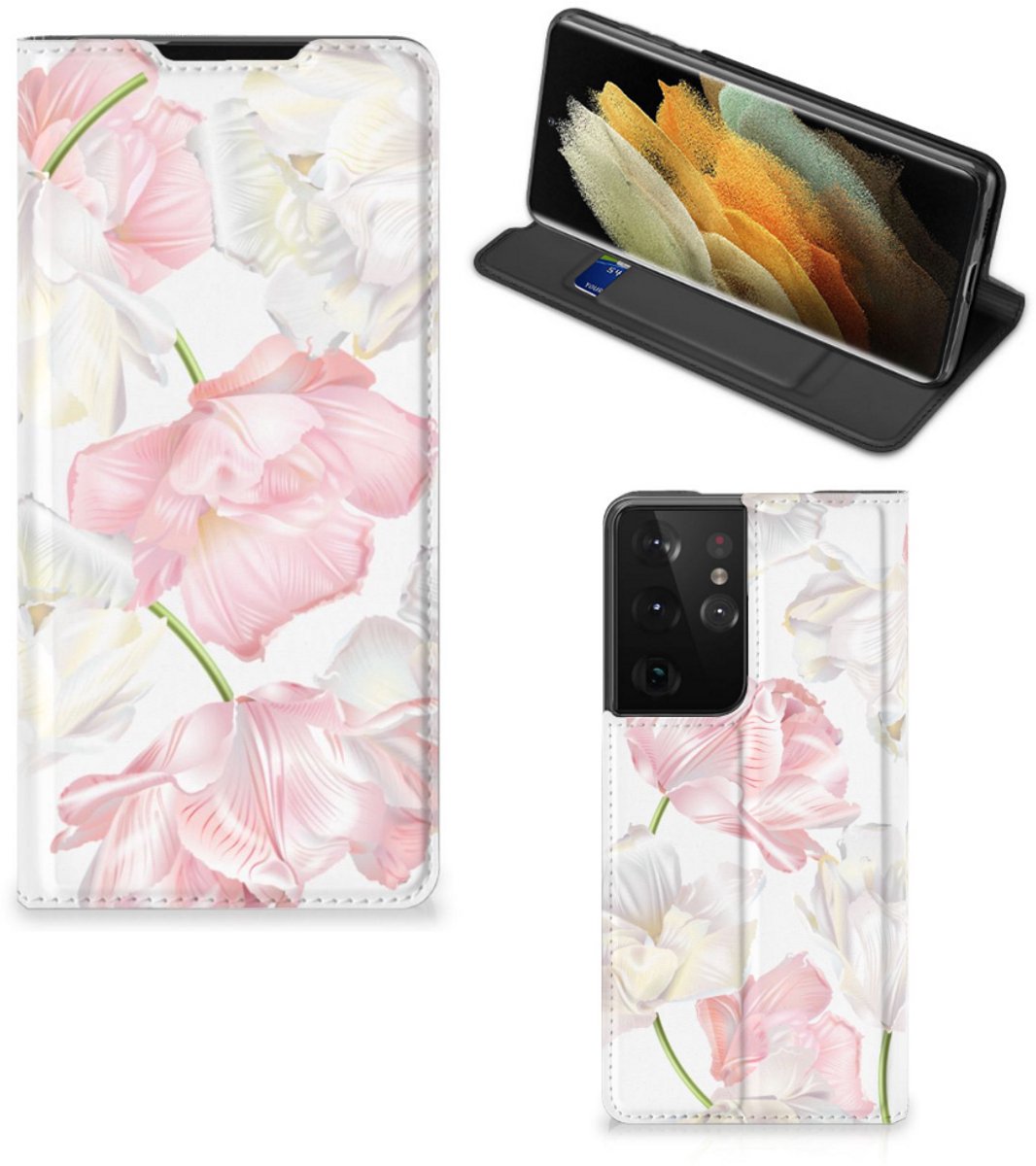 Samsung Galaxy S21 Ultra Smart Cover Lovely Flowers
