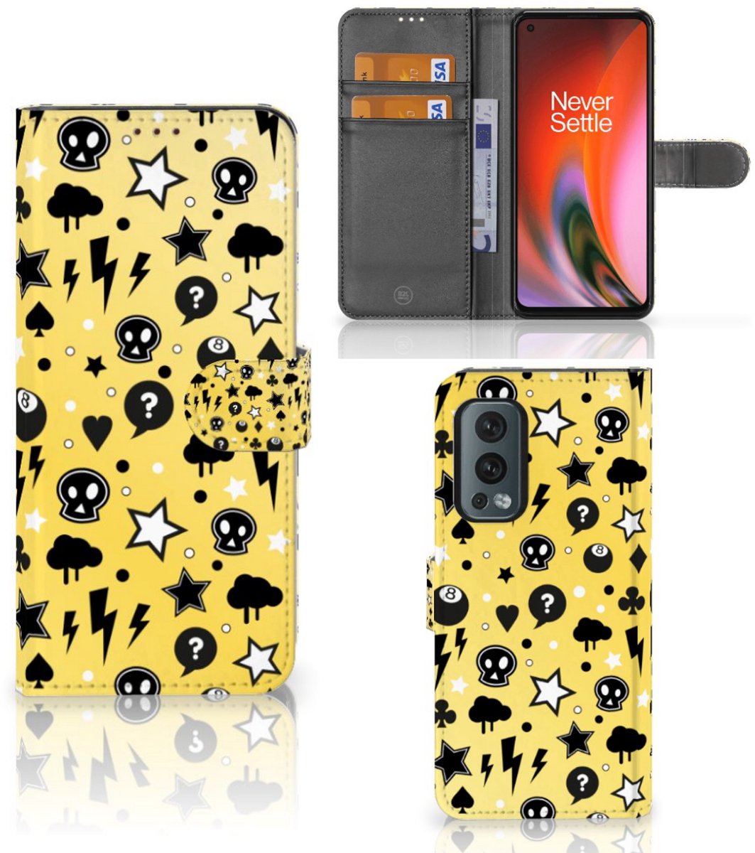 Telefoonhoesje met Naam OnePlus Nord 2 5G Punk Geel