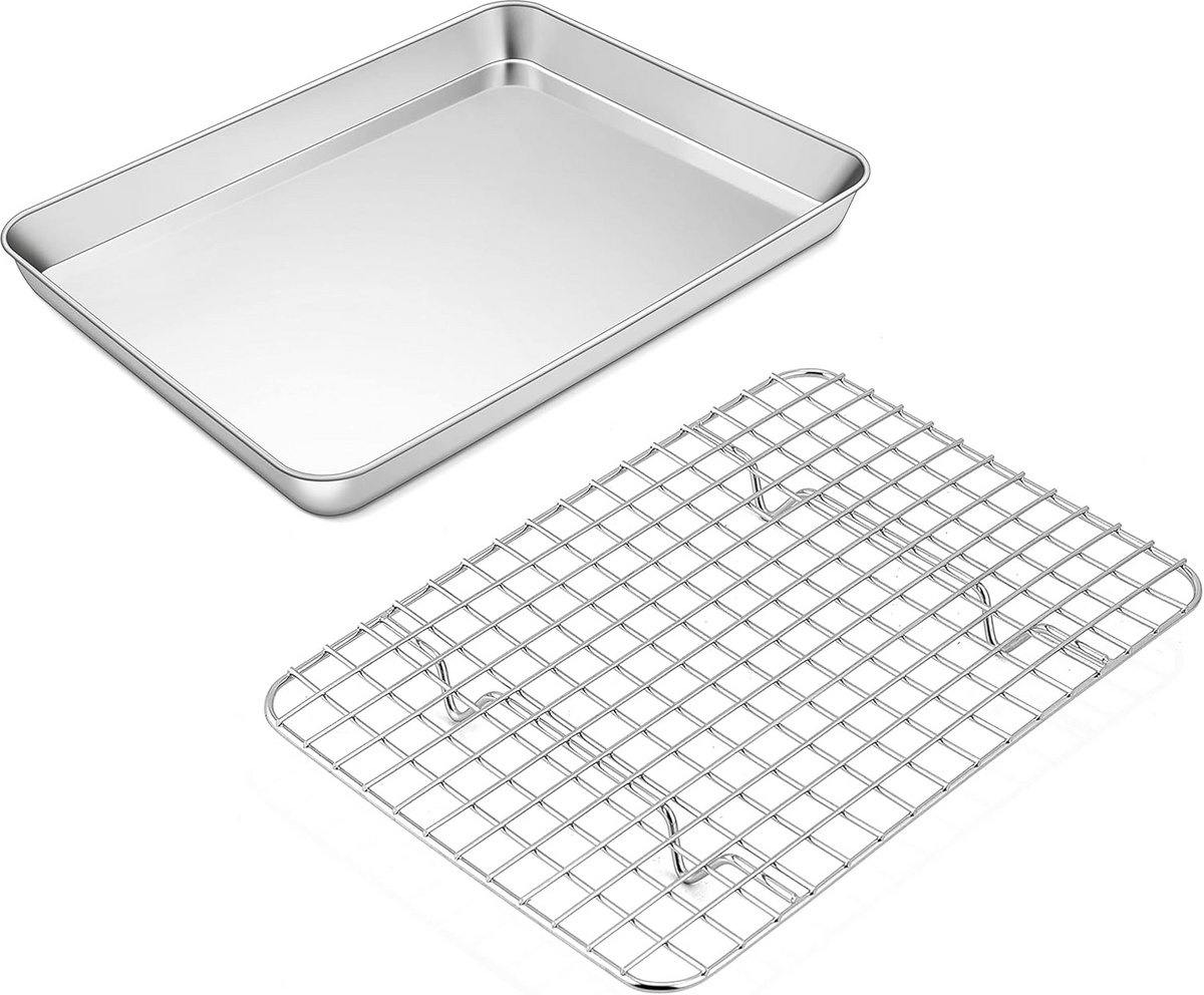Bakplaat met Afkoelrooster Set van 2 - Gezond en Duurzaam Kookgerei