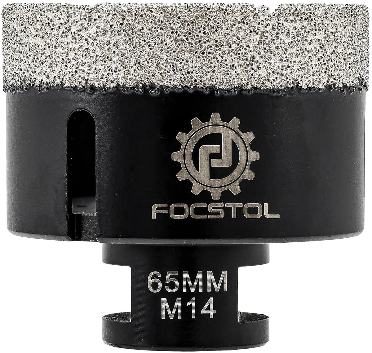Diamant tegelboor 65 mm voor porselein, keramiek, tegels, marmer, graniet en steen met M14 schroefdraad